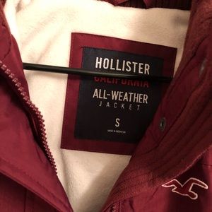Maroon color hollister jacket